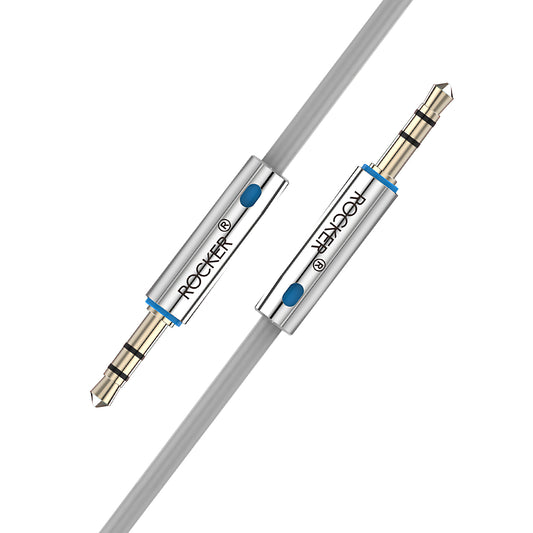 Buy ROCKER AUX-45 | 3.5mm Gold-Plated Audio Cable for Hi-Fi Sound | Universal Compatibility for Cars, Speakers, and More | 1M Durable & Tangle-Free Design