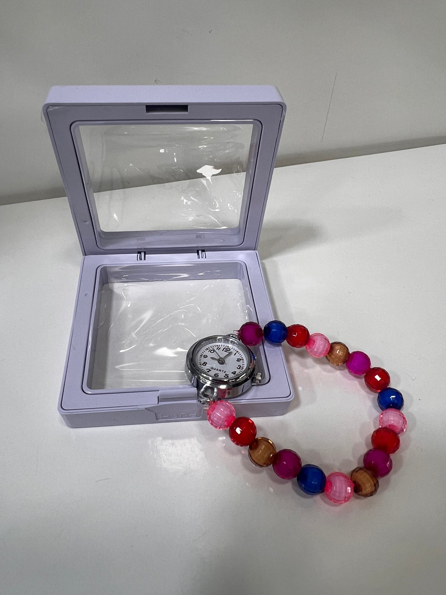 Premium Girls Diamond Watch with Rubber Strap – Stylish & Comfortable