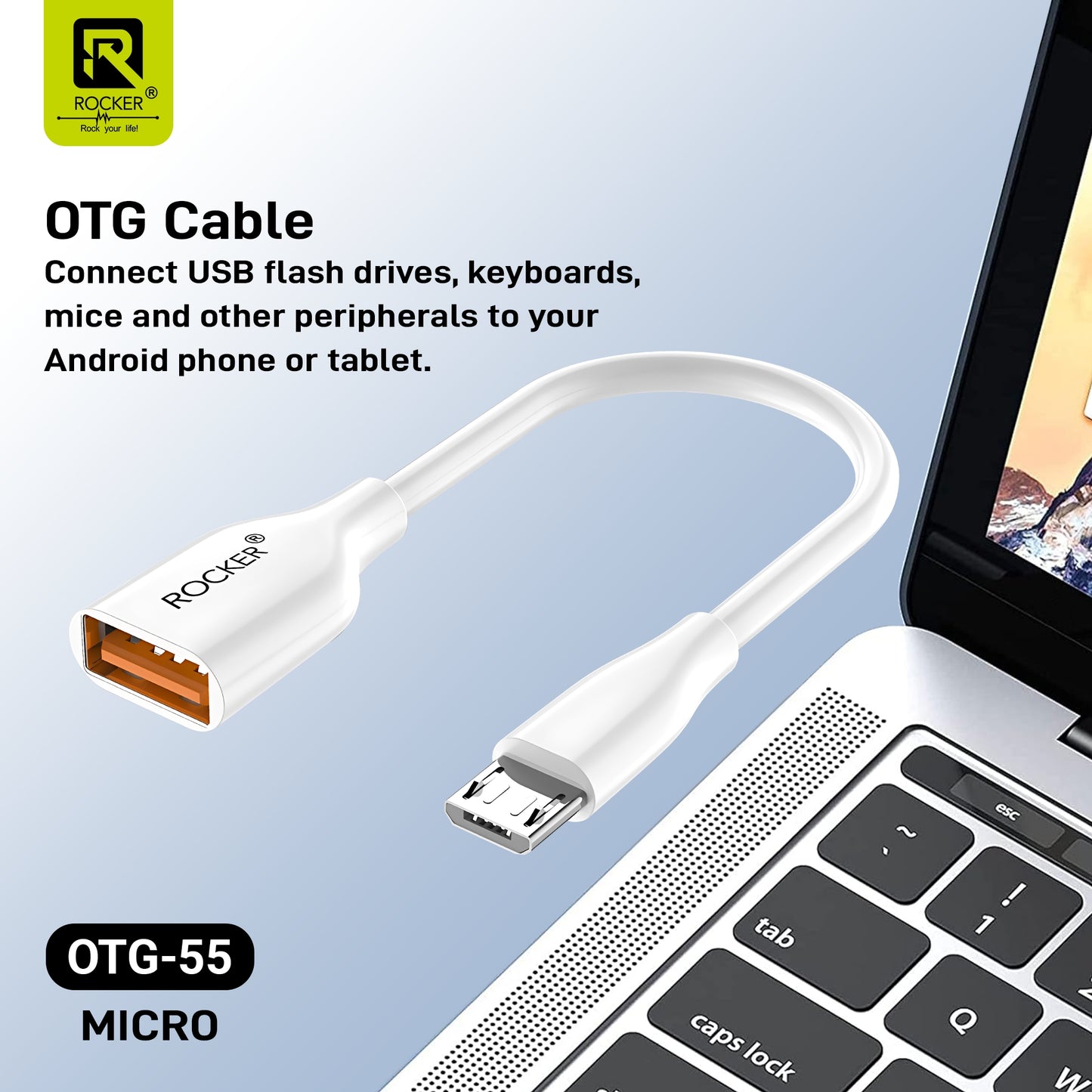 Rocker OTG Cable – Type-C & Micro USB OTG Adapter | USB to Phone Connector for Smartphones, Tablets & Laptops (OTG-55/56)
