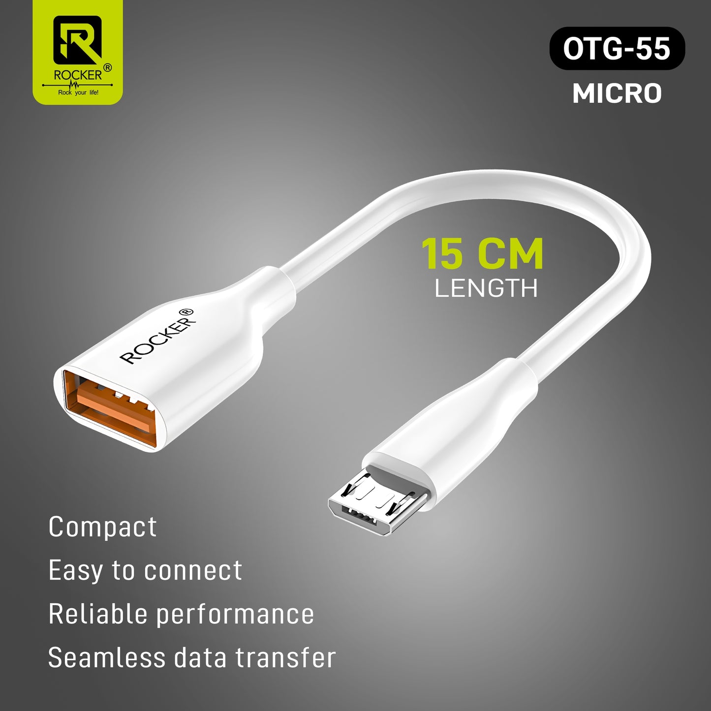 Rocker OTG Cable – Type-C & Micro USB OTG Adapter | USB to Phone Connector for Smartphones, Tablets & Laptops (OTG-55/56)