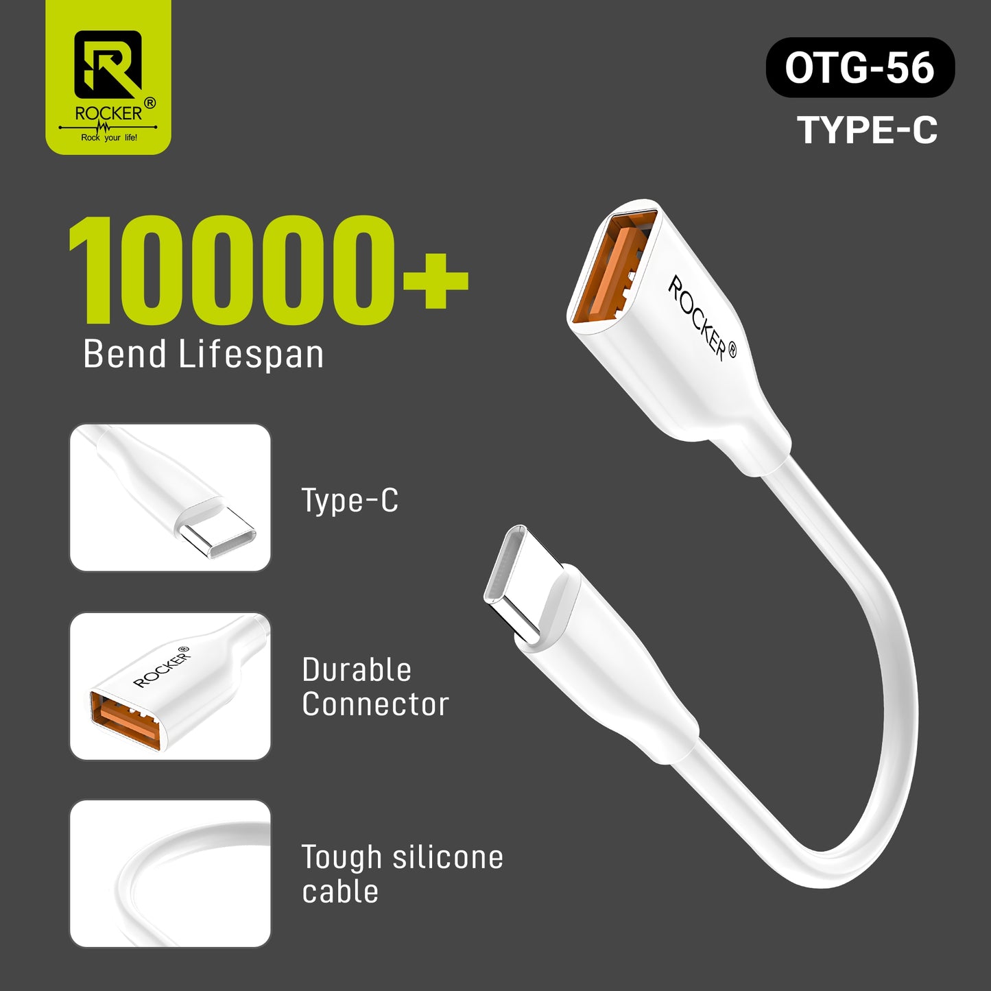 Rocker OTG Cable – Type-C & Micro USB OTG Adapter | USB to Phone Connector for Smartphones, Tablets & Laptops (OTG-55/56)