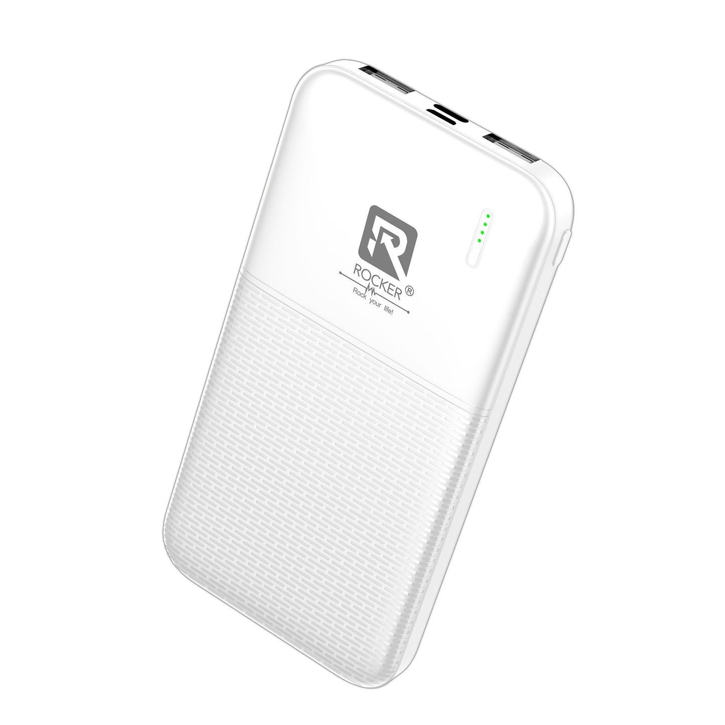 Rocker PB-6060 11000mAh Power Bank | 22.5W Fast Charging | Triple Port | USB-A, Type-C | Overcharging Protection | Compatible with Android, iOS, Tablets | Black & White