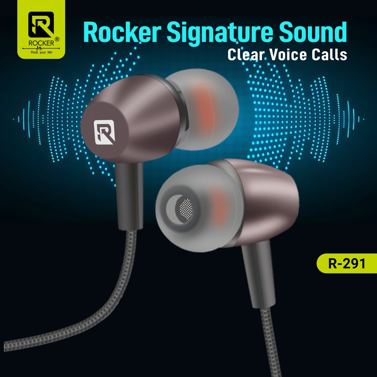 Rocker R-291 Titan Wireless Bluetooth Headset with 100 Hours Battery, Deep Bass & Voice Assistant Support