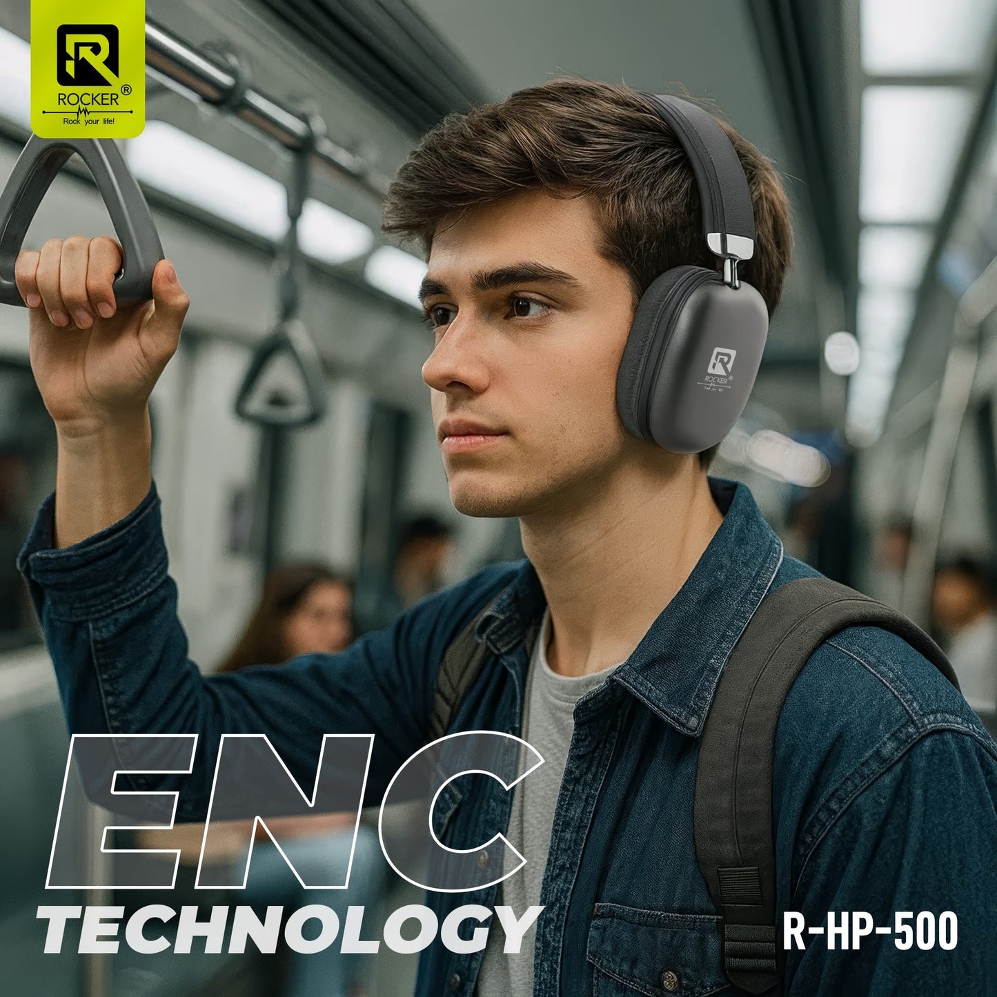Rocker RHP500 Wireless Bluetooth Headphones | 30Hrs Battery, 40mm Drivers, Low Latency Gaming