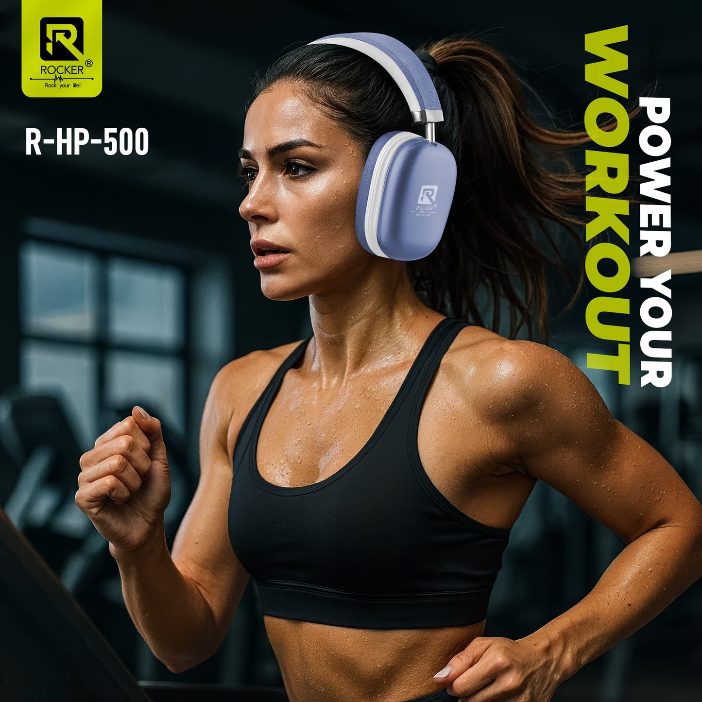 Rocker RHP500 Wireless Bluetooth Headphones | 30Hrs Battery, 40mm Drivers, Low Latency Gaming