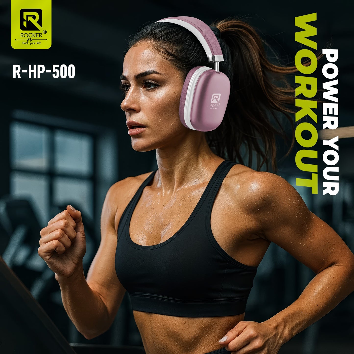 Rocker RHP500 Wireless Bluetooth Headphones | 30Hrs Battery, 40mm Drivers, Low Latency Gaming