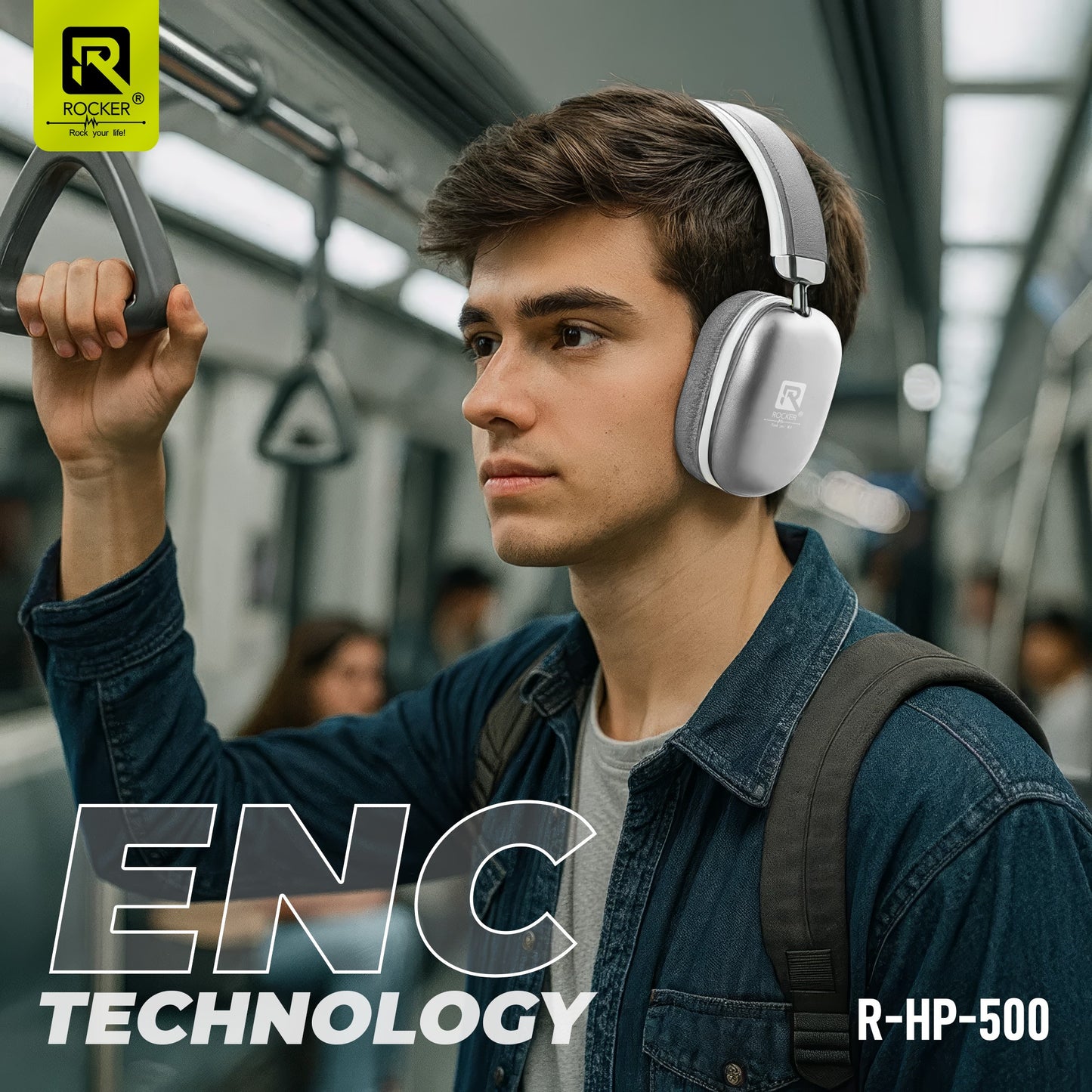 Rocker RHP500 Wireless Bluetooth Headphones | 30Hrs Battery, 40mm Drivers, Low Latency Gaming