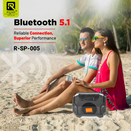 Rocker RSP-005 Wireless Bluetooth Speaker | 4.05W Powerful Sound | USB, TF Card & FM Radio Support | Rechargeable Portable Speaker for Home, Travel & Outdoor