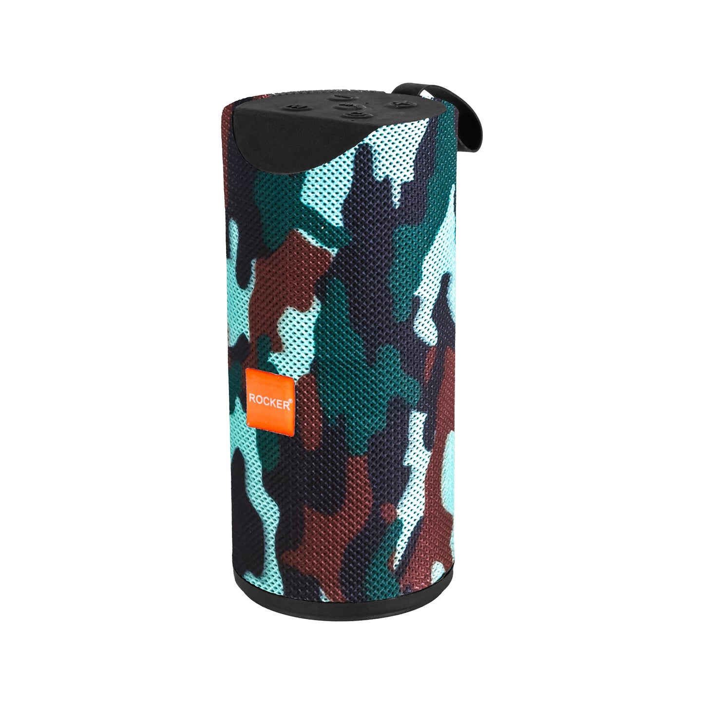 Rocker RSP-113 Portable Bluetooth Speaker - Waterproof, 10-Hour Battery, Rich Sound with TF Card, FM Radio, and Built-in Microphone