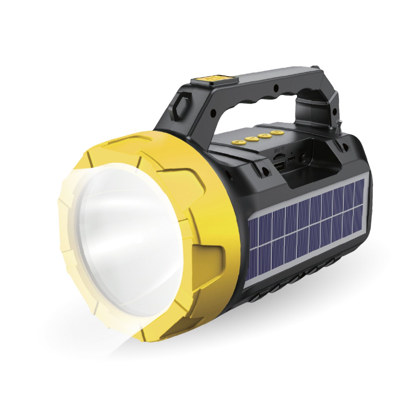 Rocker RSP-235 Solar Wireless Speaker with Torch | Portable Bluetooth Speaker for Outdoor, Camping & Farming - 5W Powerful Sound, 1200mAh Battery, USB/TF Card Support