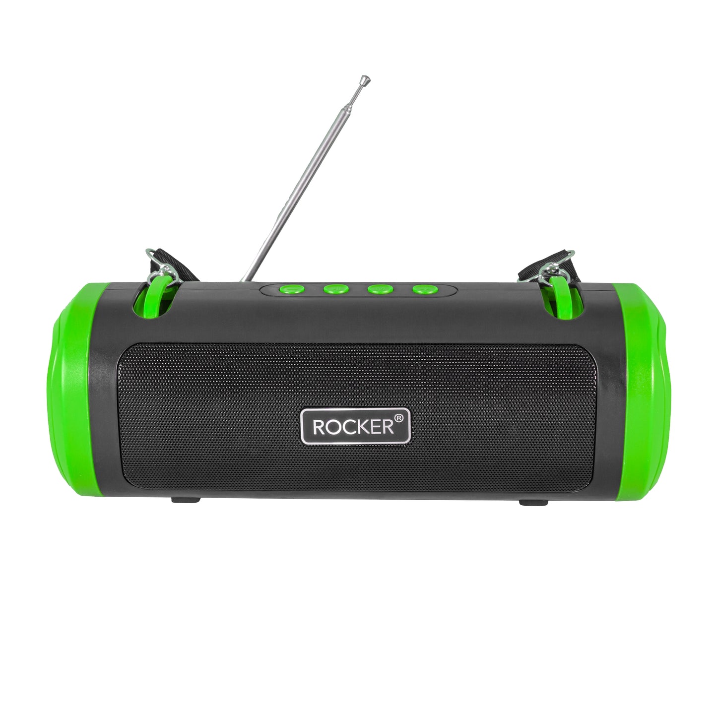 Rocker RSP-26 Bluetooth Wireless Speaker with 24-Hour Playtime, Fast Charging, TWS Function, USB, TF Card, FM Radio, and Solar Panel Charging - Portable Speaker for Indoor and Outdoor Use