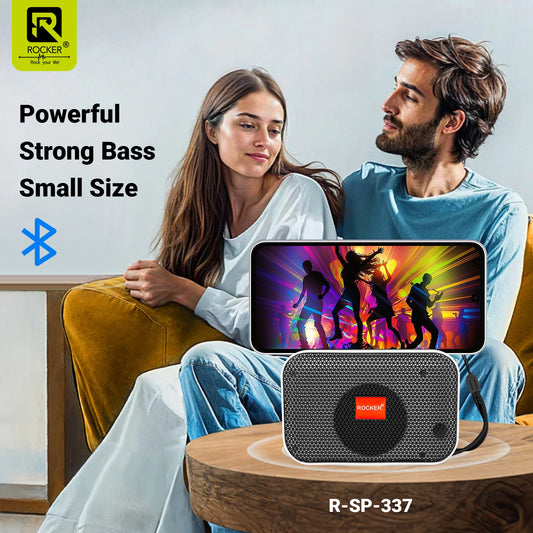 Rocker RSP-337 Bluetooth Speaker - 10W Portable Wireless Speaker with TF/SD Card Support, AUX, FM Radio, Call Function, and 5-Hour Playback