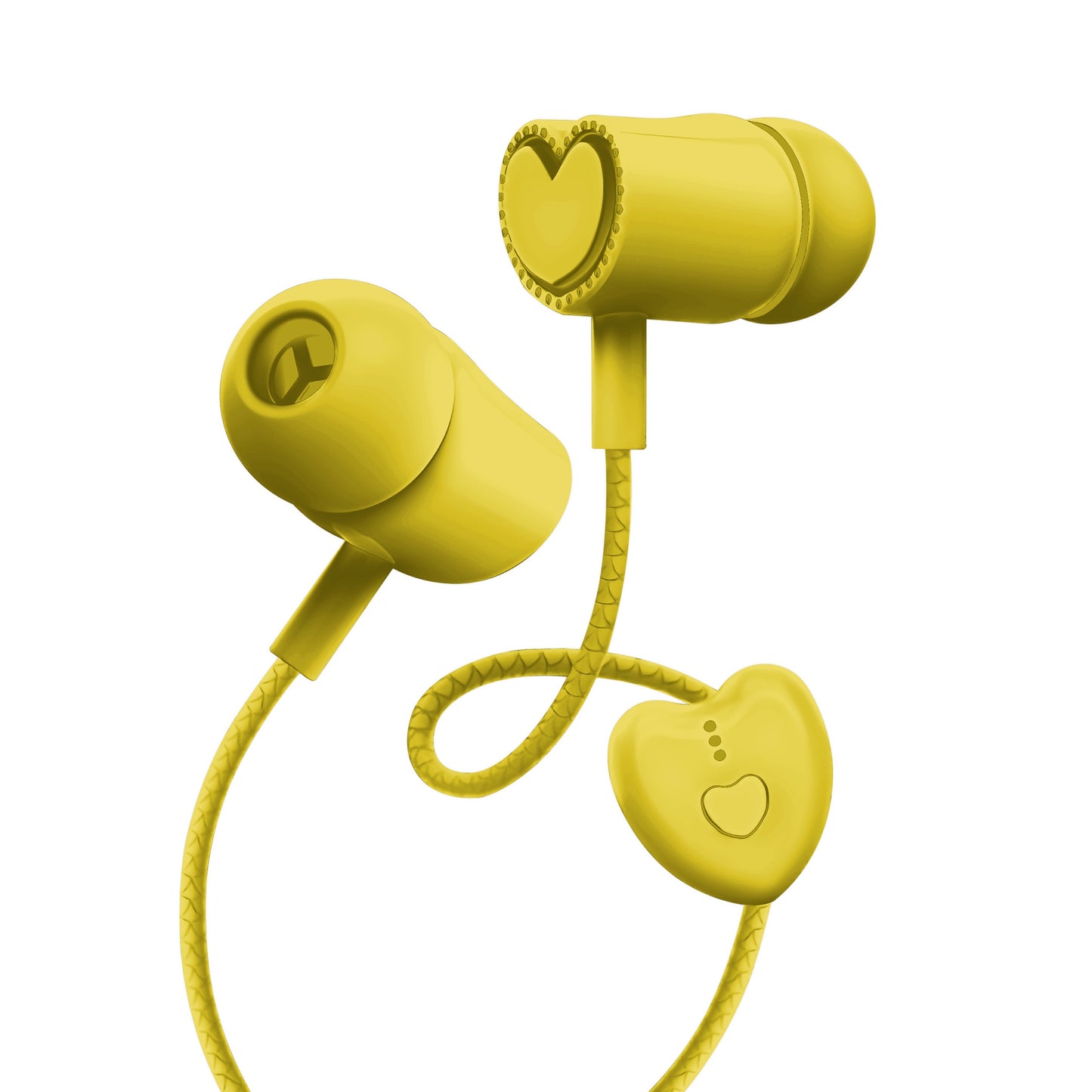 Rocker R-18 Wired Earphones for Girls with Mic – Heart Shape Design, Premium Bass, Comfortable Fit
