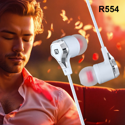Rocker R554 Paras 130CM Earphones – Super Bass, Noise Cancellation, Inline Mic, Premium Audio for Gym, Running, Travel – Buy Now at Best Prices