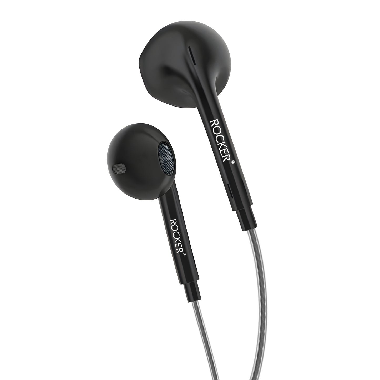Rocker RHF-309 Wired Earphones with Mic – Deep Bass, Clear Sound, Comfortable Fit, 3.5mm Jack