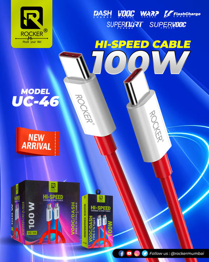 Rocker UC-46 , HI- SPEED Cable , 100W  (200 PCS) + Table Free