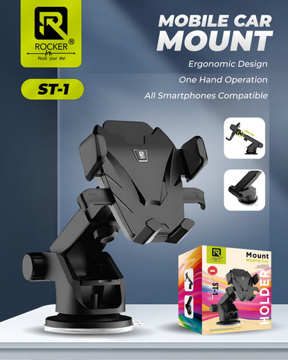 Rocker ST-1 , Mobile Car Mount Holder,Ergonomic Design