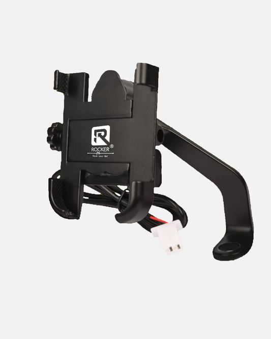 Rocker ST-4 , Metal Bike Moblie Holder With Charger , 360 degree Angle Adjustment