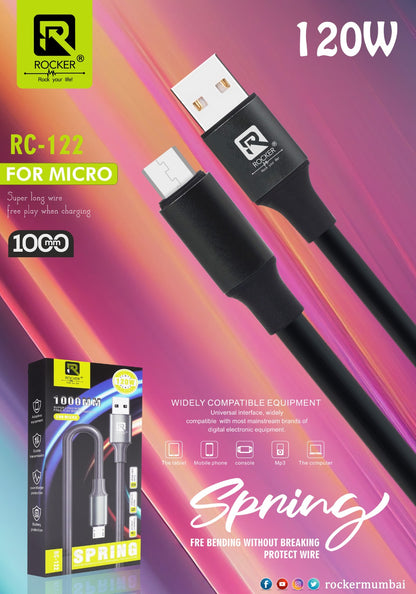 Rocker RC-122, 3.4A Output, 1000MM,Micro Cable