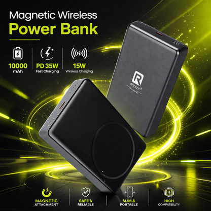Rocker 10000mAh Magnetic Wireless Power Bank – 35W Fast Charging (RPB-1200)