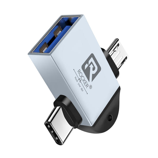 Rocker ROTG-1 OTG+USB Flash Drive | Expand Mobile Storage | Plug & Play for Smartphones, Tablets, & More