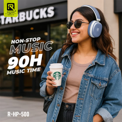 Rocker RHP500 Wireless Bluetooth Headphones | 30Hrs Battery, 40mm Drivers, Low Latency Gaming