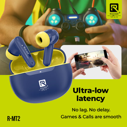 Rocker RMT2 True Wireless Earbuds - High Fidelity Sound, Bluetooth 5.3, 500H Standby, IPX4 Waterproof