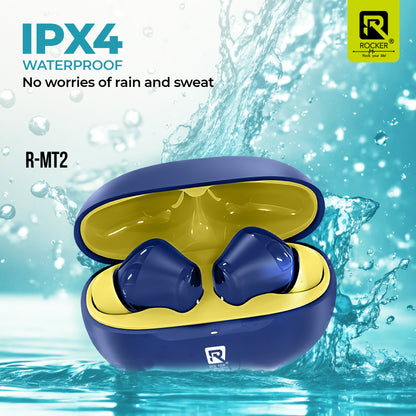 Rocker RMT2 True Wireless Earbuds - High Fidelity Sound, Bluetooth 5.3, 500H Standby, IPX4 Waterproof