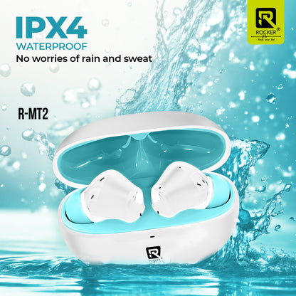 Rocker RMT2 True Wireless Earbuds - High Fidelity Sound, Bluetooth 5.3, 500H Standby, IPX4 Waterproof