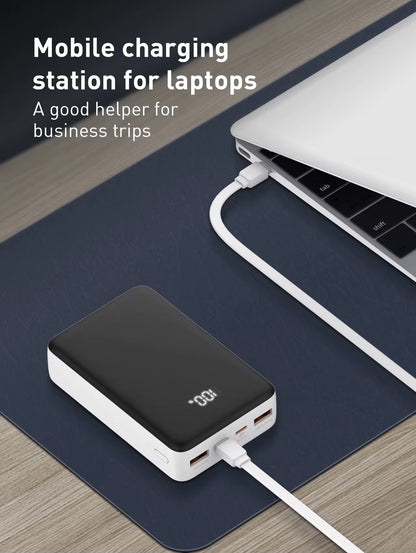 Rocker RPQ27 20,000mAh 65W PD Super Fast Charging Power Bank, Charges macbooks, laptops, DSLRs and Gaming Console