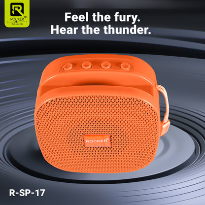 Rocker RSP-17 Portable Bluetooth Speaker - 5W Hi-Fi Sound with Deep Bass, Waterproof Design, Long Battery Life, TF/SD Card Support, and FM Radio