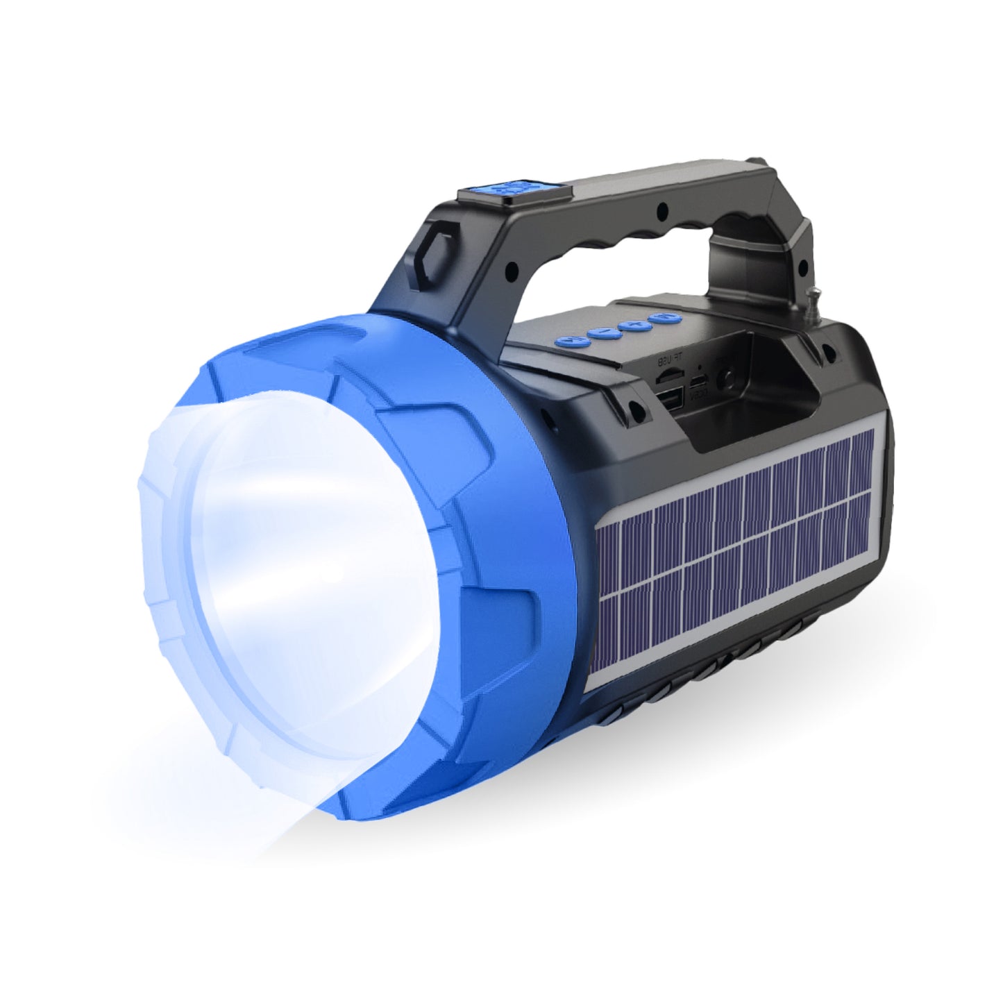 Rocker RSP-235 Solar Wireless Speaker with Torch | Portable Bluetooth Speaker for Outdoor, Camping & Farming - 5W Powerful Sound, 1200mAh Battery, USB/TF Card Support