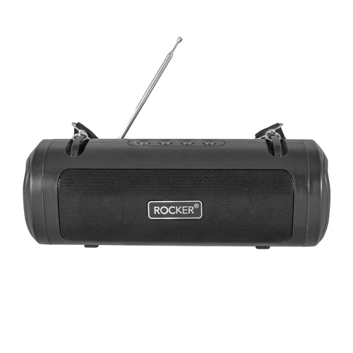 Rocker RSP-26 Bluetooth Wireless Speaker with 24-Hour Playtime, Fast Charging, TWS Function, USB, TF Card, FM Radio, and Solar Panel Charging - Portable Speaker for Indoor and Outdoor Use