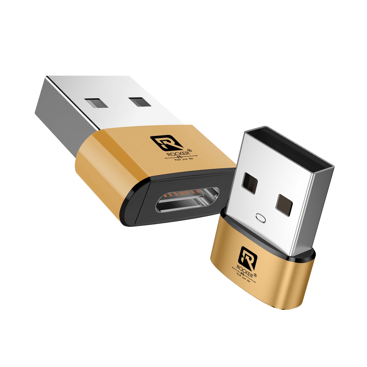 Rocker R-TYO1 USB Male to Type-C Female OTG Adapter – 5Gbps Data Transfer & Fast Charging for Laptops, Smartphones & Tablets