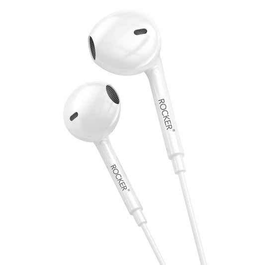 Rocker RHF-309 Wired Earphones with Mic – Deep Bass, Clear Sound, Comfortable Fit, 3.5mm Jack