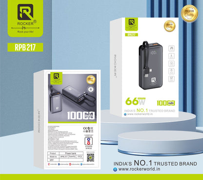 ROCKER RPB217 10000-mAh Pocket Power Bank For Travelling