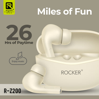 R-Z200 Wireless Bluetooth Earbuds with ANC | Deep Bass, 40-Hour Battery &amp; Touch Control - Ideal for Music, Calls &amp; Sports