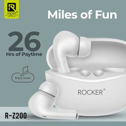 R-Z200 Wireless Bluetooth Earbuds with ANC | Deep Bass, 40-Hour Battery &amp; Touch Control - Ideal for Music, Calls &amp; Sports