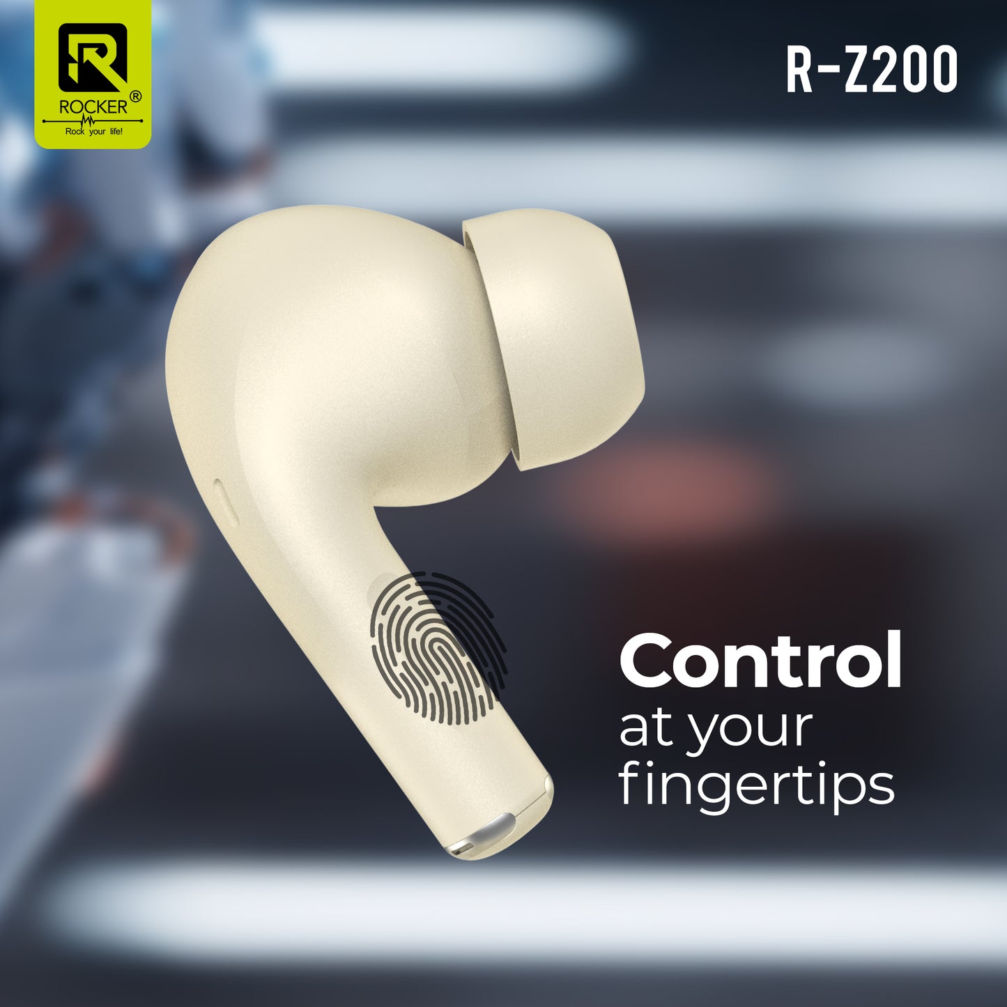 R-Z200 Wireless Bluetooth Earbuds with ANC | Deep Bass, 40-Hour Battery &amp; Touch Control - Ideal for Music, Calls &amp; Sports