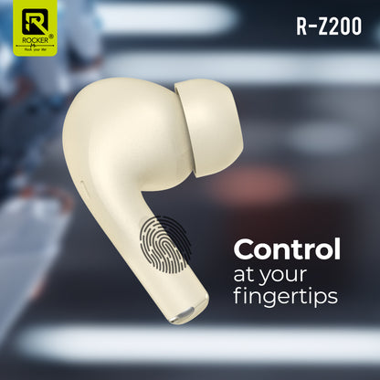R-Z200 Wireless Bluetooth Earbuds with ANC | Deep Bass, 40-Hour Battery &amp; Touch Control - Ideal for Music, Calls &amp; Sports