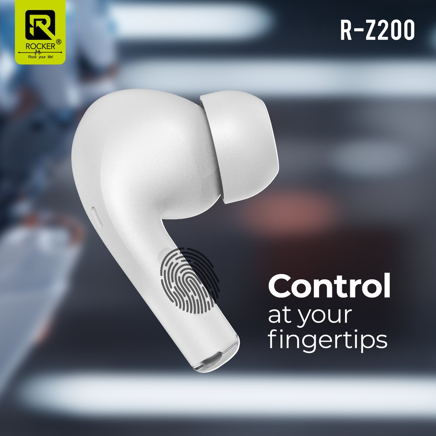 R-Z200 Wireless Bluetooth Earbuds with ANC | Deep Bass, 40-Hour Battery &amp; Touch Control - Ideal for Music, Calls &amp; Sports
