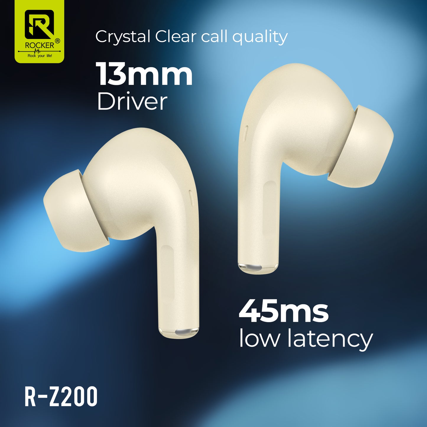 R-Z200 Wireless Bluetooth Earbuds with ANC | Deep Bass, 40-Hour Battery &amp; Touch Control - Ideal for Music, Calls &amp; Sports