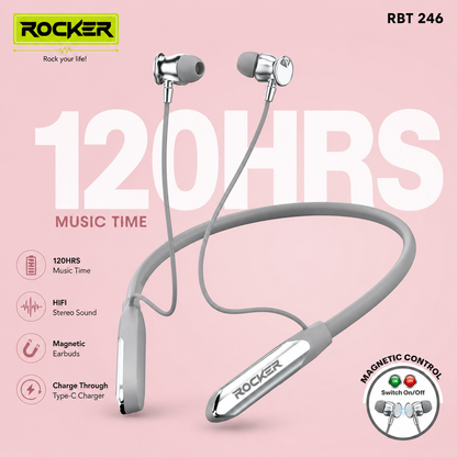 Rocker RBT 245 Bluetooth 5.4 Neckband | 120H Music Time