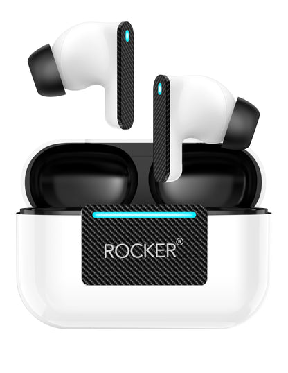 Rocker R-Z500 ENC Earbuds - 130H Standby, Noise Cancellation, Wireless V5.3, IPX4 Waterproof, Spatial Sound, Touch Controls