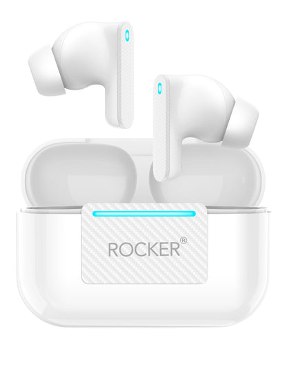 Rocker R-Z500 ENC Earbuds - 130H Standby, Noise Cancellation, Wireless V5.3, IPX4 Waterproof, Spatial Sound, Touch Controls